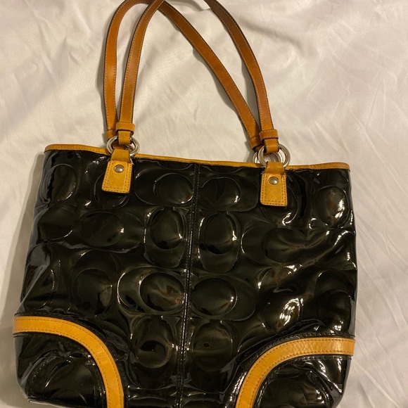 Coach Patent Leather Tote - Picture 3 of 8